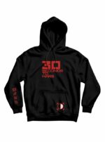 Hoodie Negro Estampada Estéreo Picnic 30 Seconds To Mars
