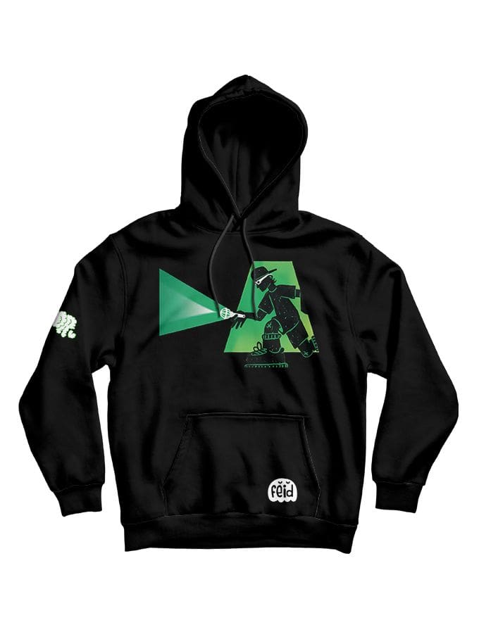 Hoodie Negro Estampada Estéreo Picnic Feid Ferxxo