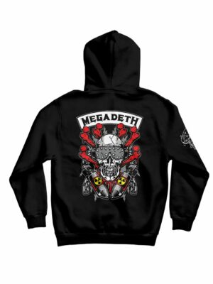 hoodie para hombre negro de mega deth