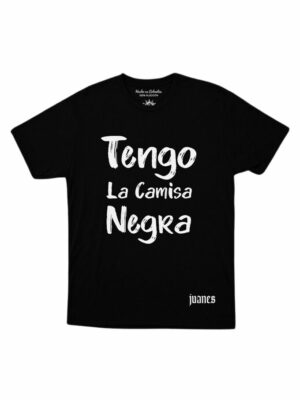 Camiseta Juanes Negra Estampada